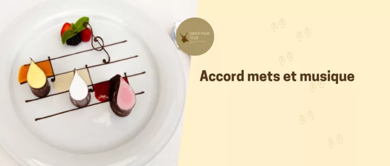 Plat de viande avec note de musique